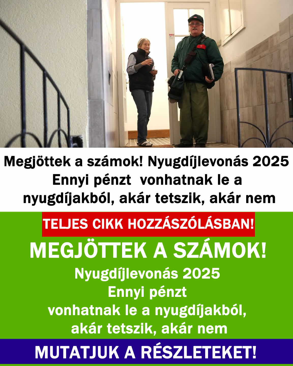 Megjöttek a számok! Nyugdíjlevonás 2025