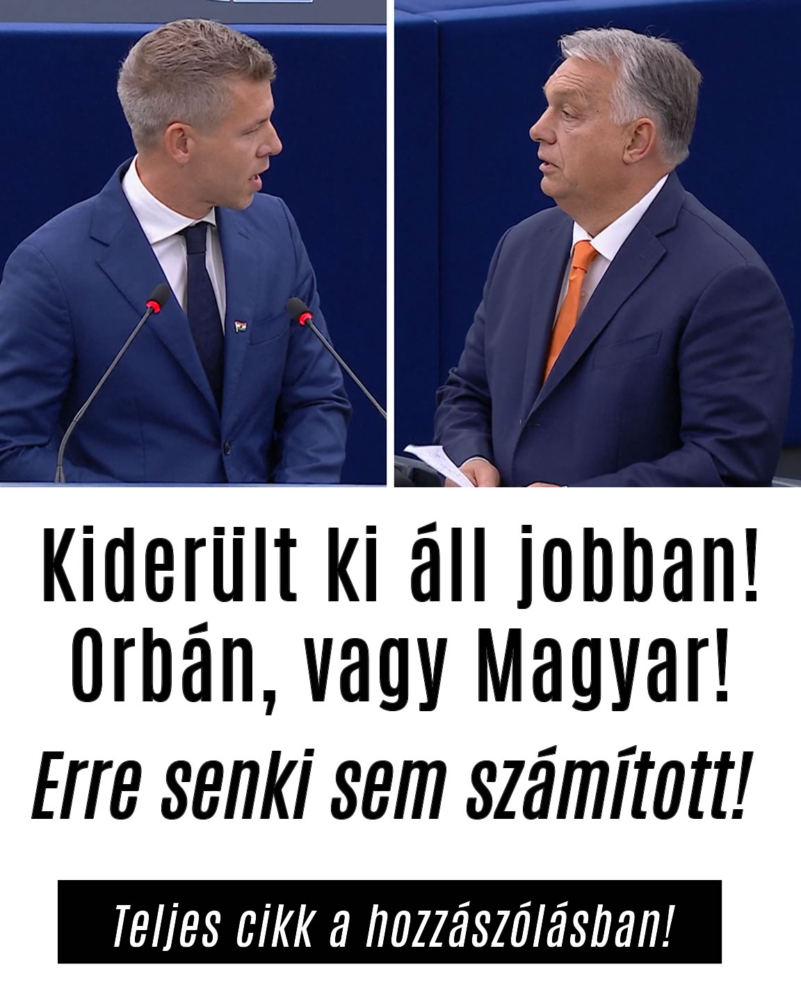 Kiderült ki áll jobban! Orbán, vagy Magyar!