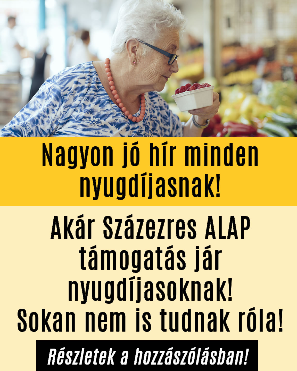 ALAP Támogatás nyugdíjasoknak! Sokan nem is tudnak róla!