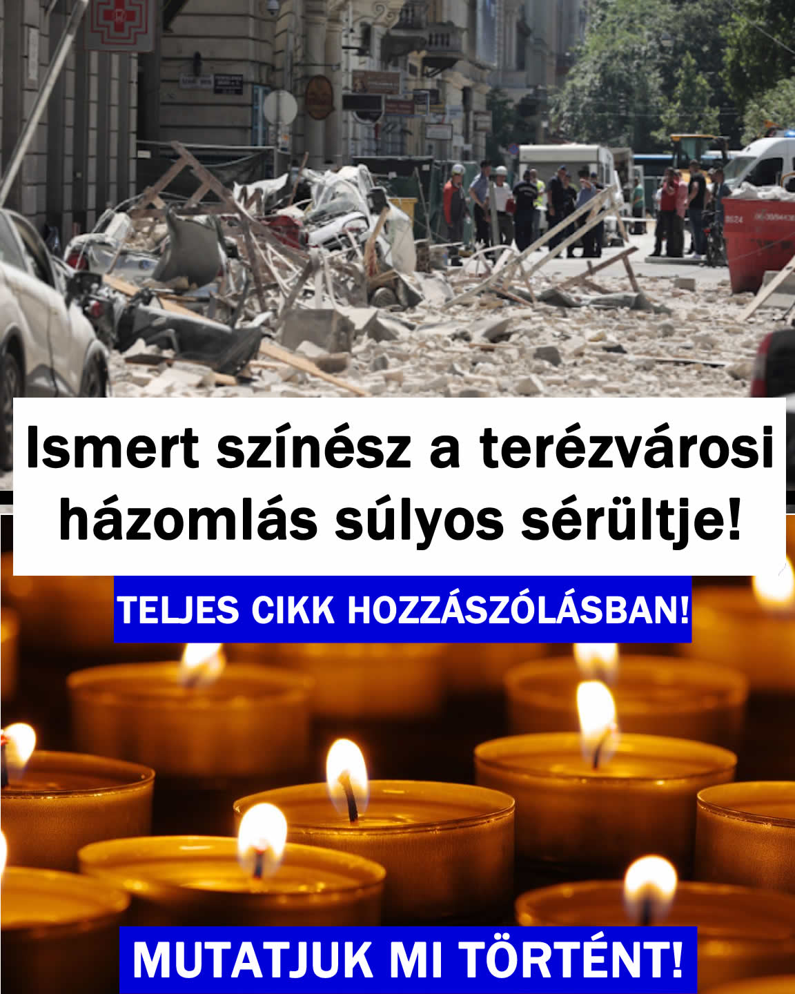 Ismert színész a terézvárosi házomlás súlyos sérültje!