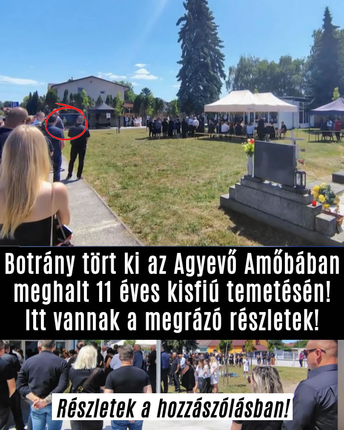 Botrány tört ki az Amőbába meghalt kisfiú temetésén!