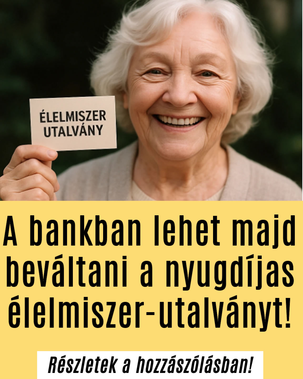 A bankban lehet majd beváltani a nyugdíjas élelmiszer-utalványt!