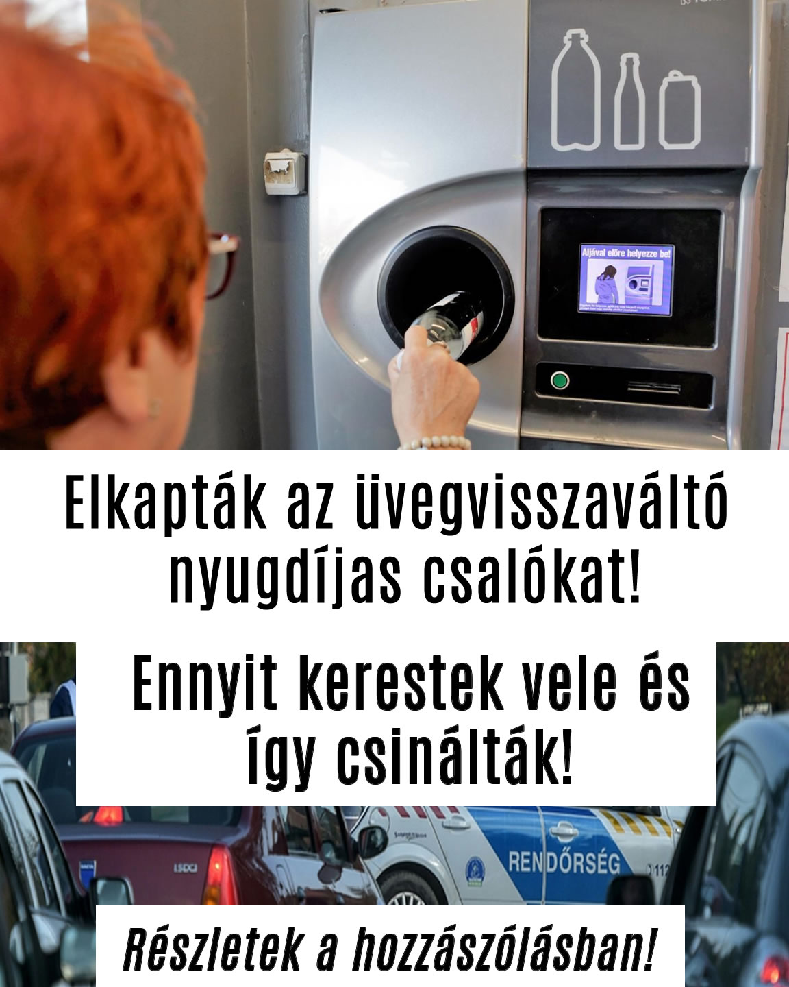 Elkapták az üvegvisszaváltó  nyugdíjas csalókat!