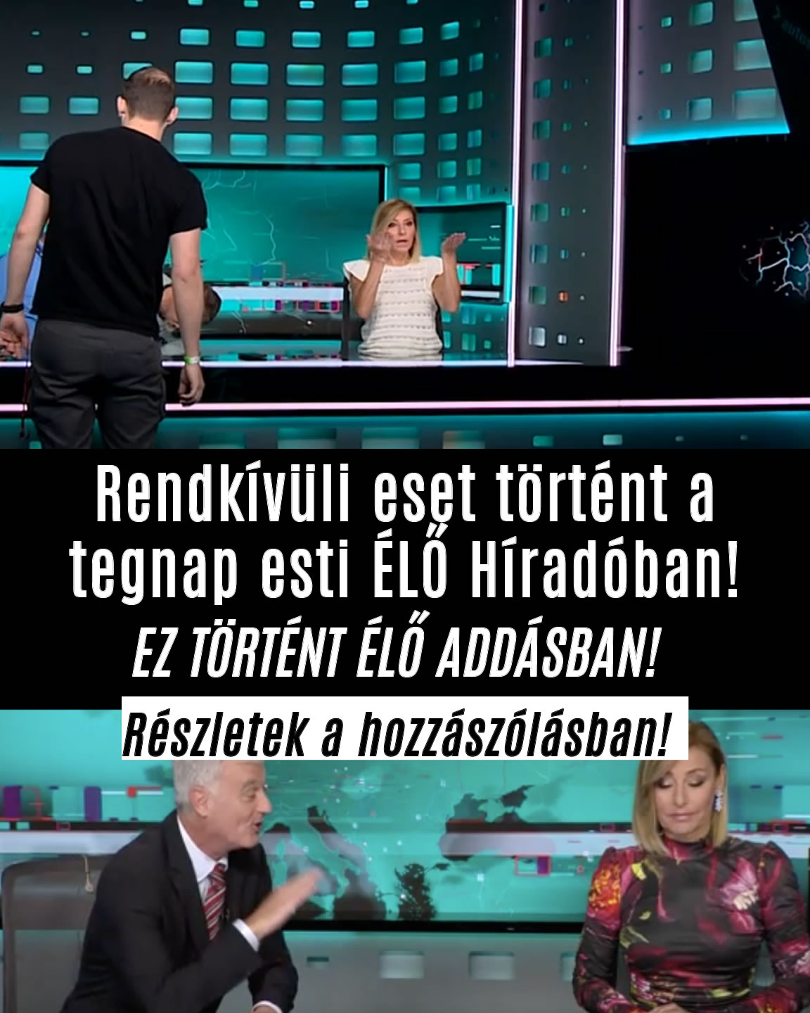 Rendkívüli eset történt az esti ÉLŐ Híradóban!