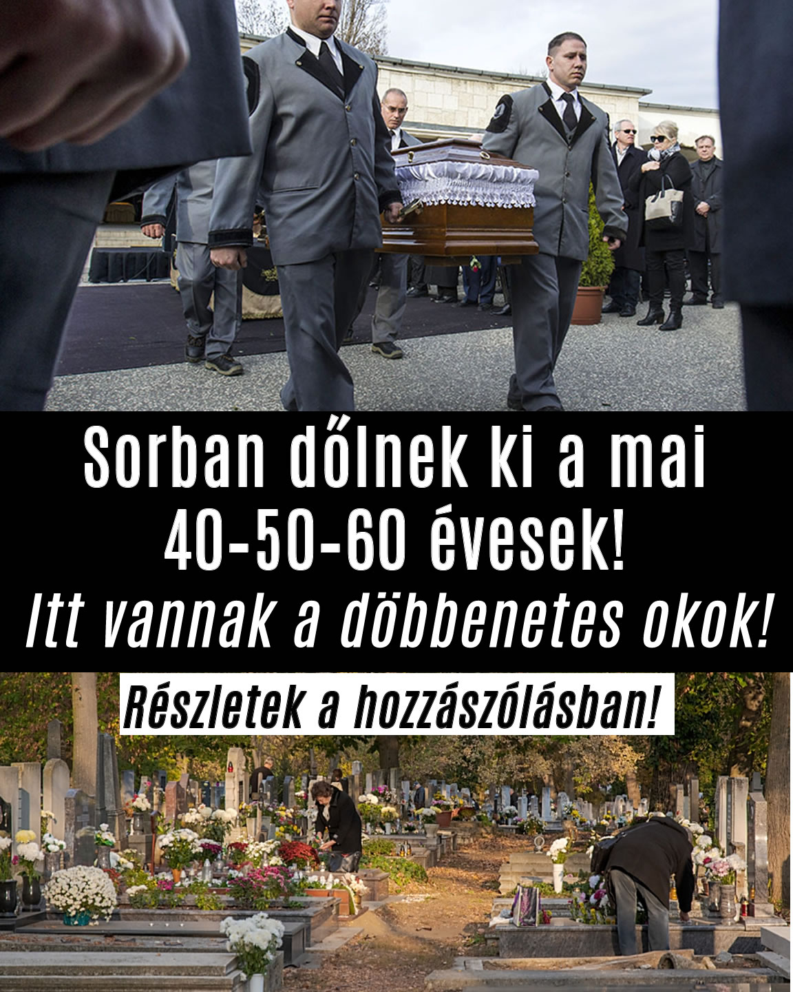 Sorban dőlnek ki a mai 40–50–60 évesek!