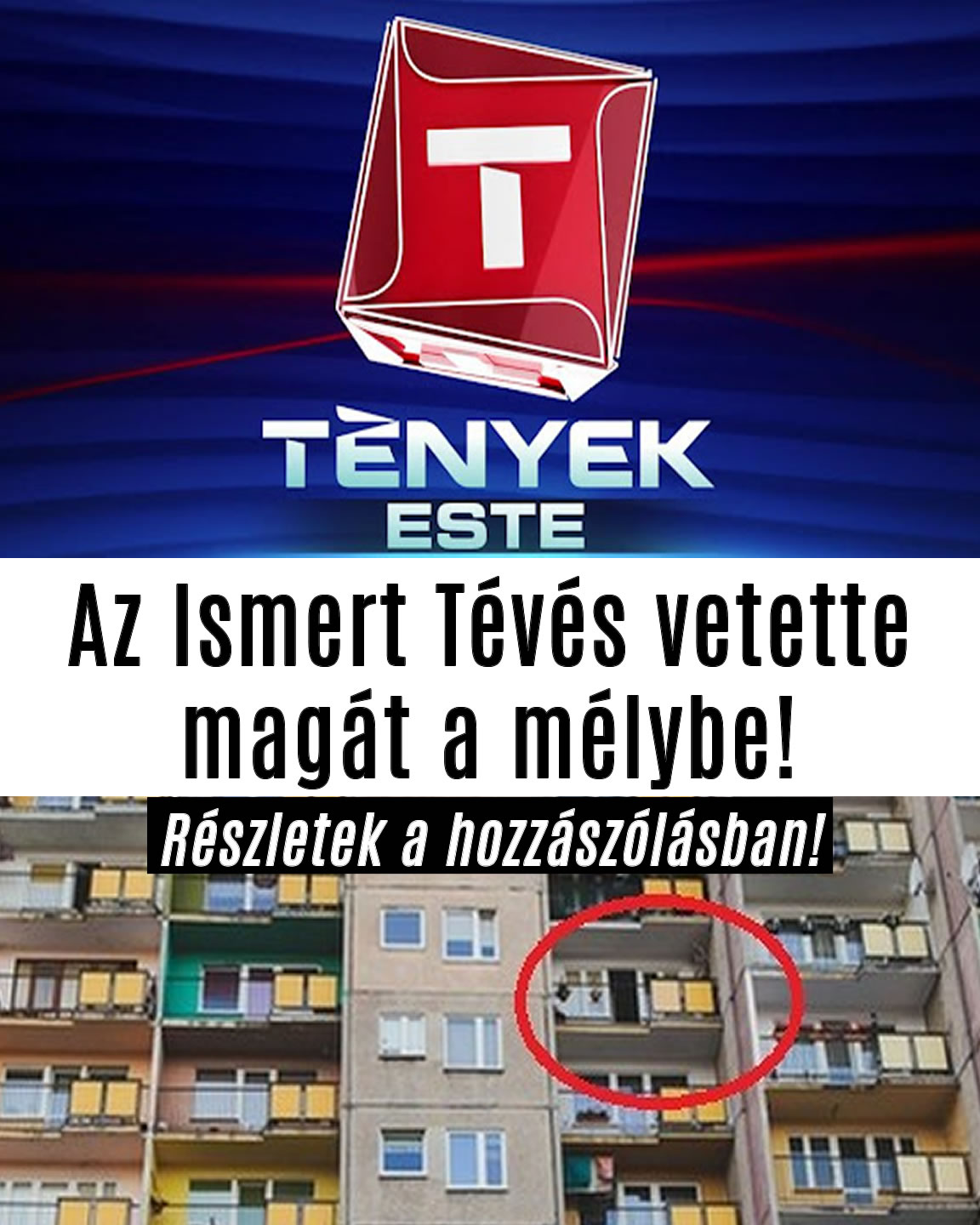 Az Ismert Tévés vetette magát a mélybe!