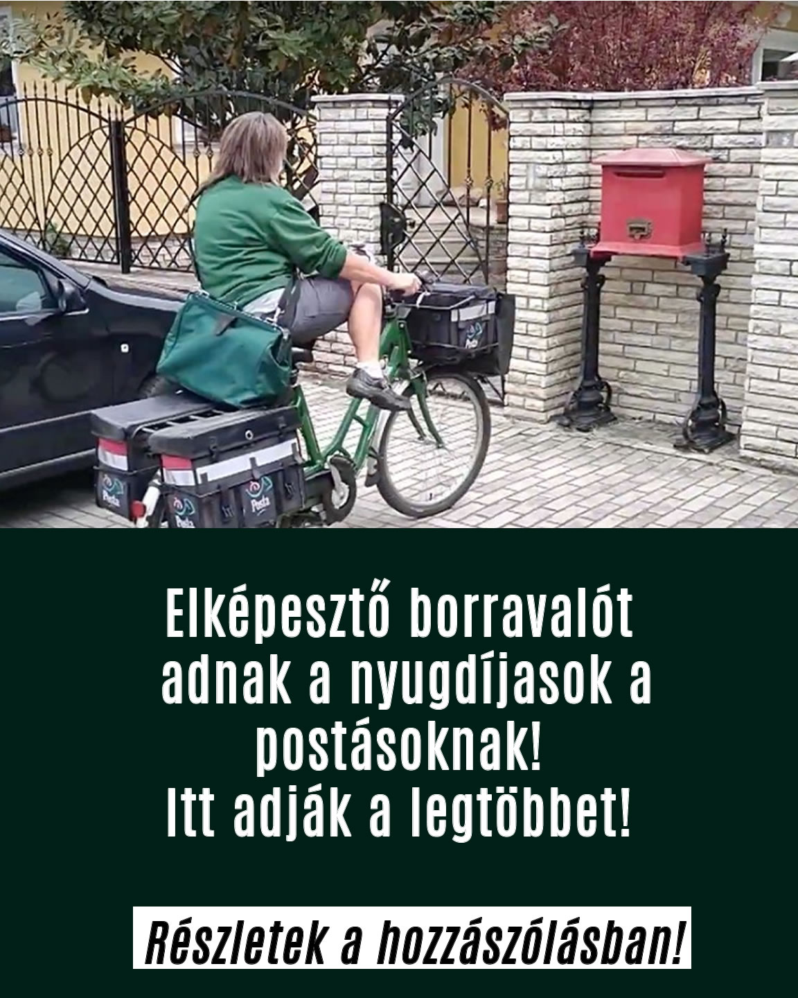 Óriási borravalót adnak a nyugdíjasok a postásoknak