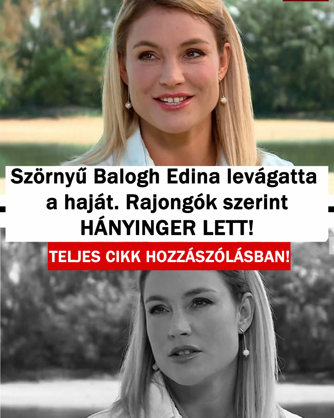 Balogh Edina levágatta a haját! RAJ. szerint hányinger lett!