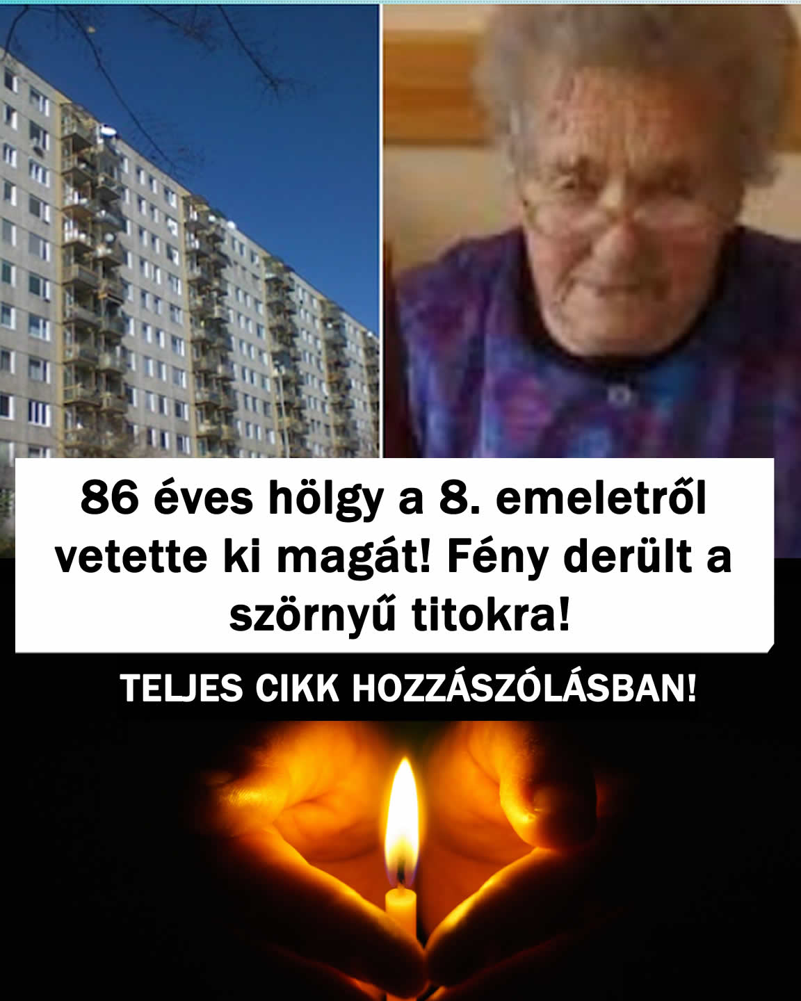 8. emeletről vetette ki m/gát! Fény derült a  szörnyű titokra!