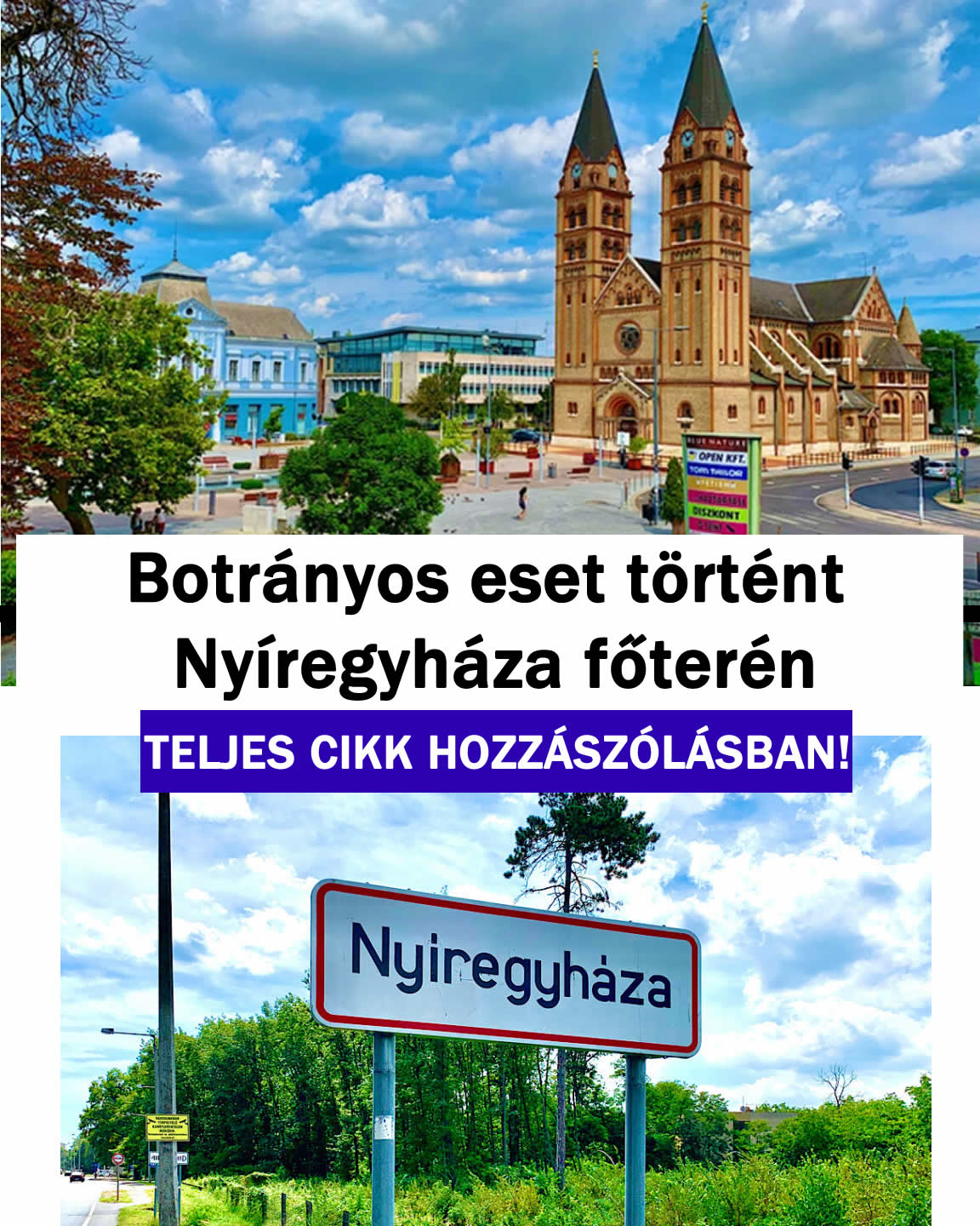 Botrányos eset történt Nyíregyháza főterén