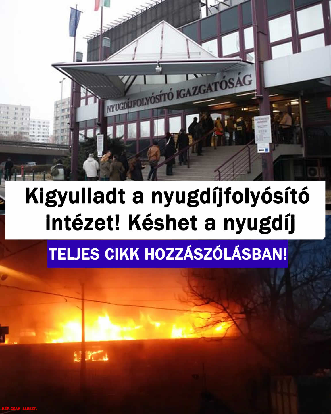 Kigyulladt a nyugdíjfolyósító intézet! Késhet a nyugdíj