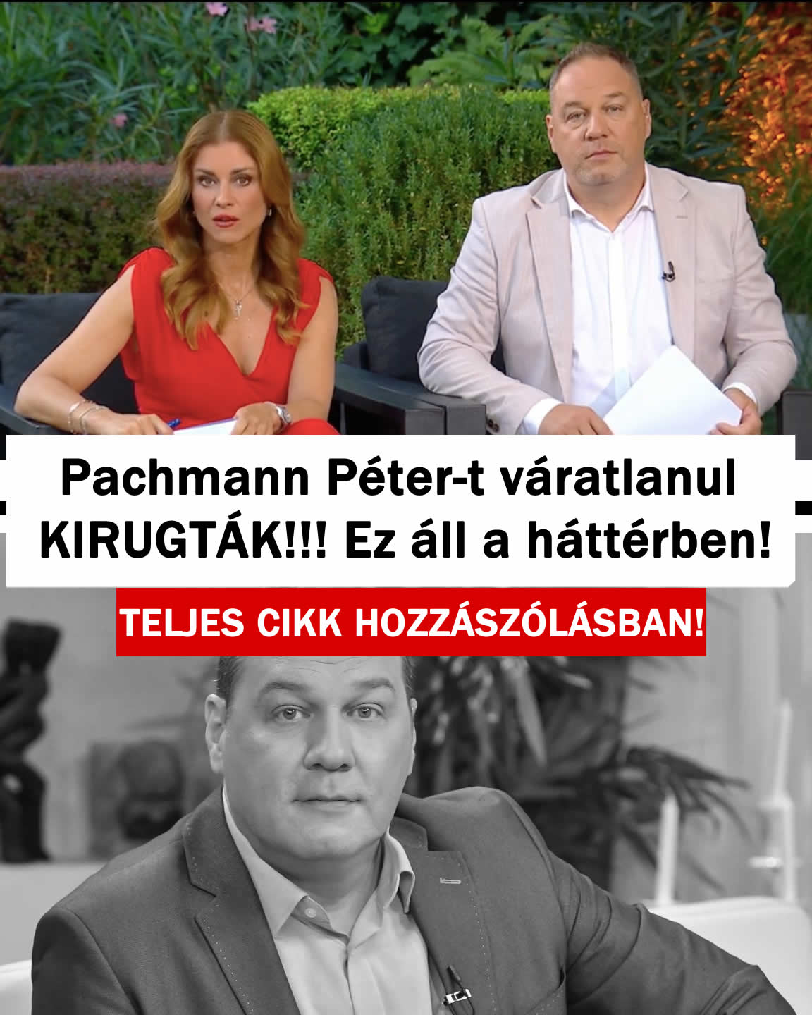 Pachmann Péter-t KIRUGTÁK!!! Ez áll a háttérben!