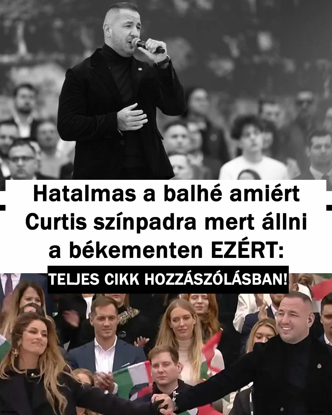 Hatalmas a balhé amiért Curtis színpadra állt
