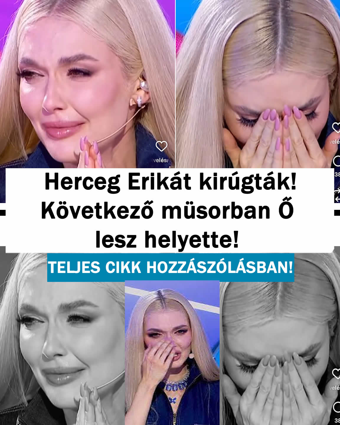 Herceg Erikát kirúgták! Adásban Ő lesz helyette!