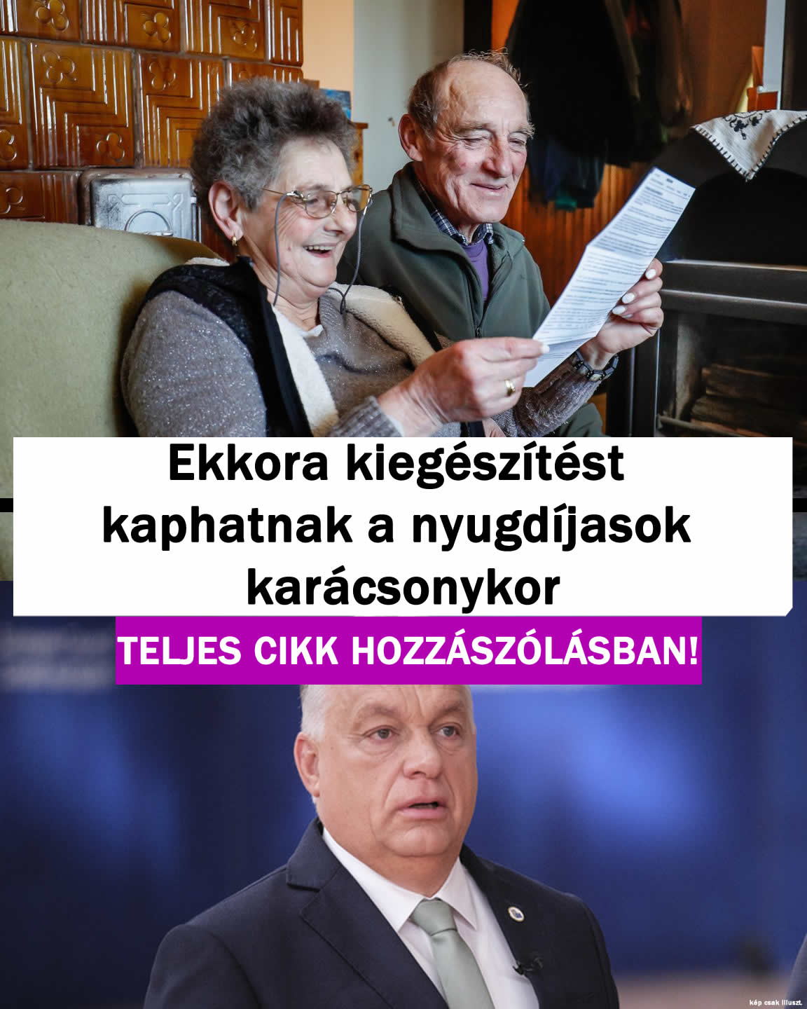 Ekkora kiegészítést kaphatnak a nyugdíjasok