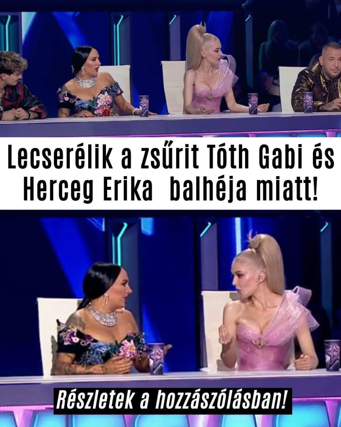 Lecserélik a zsűrit Tóth Gabi és Herceg Erika miatt!