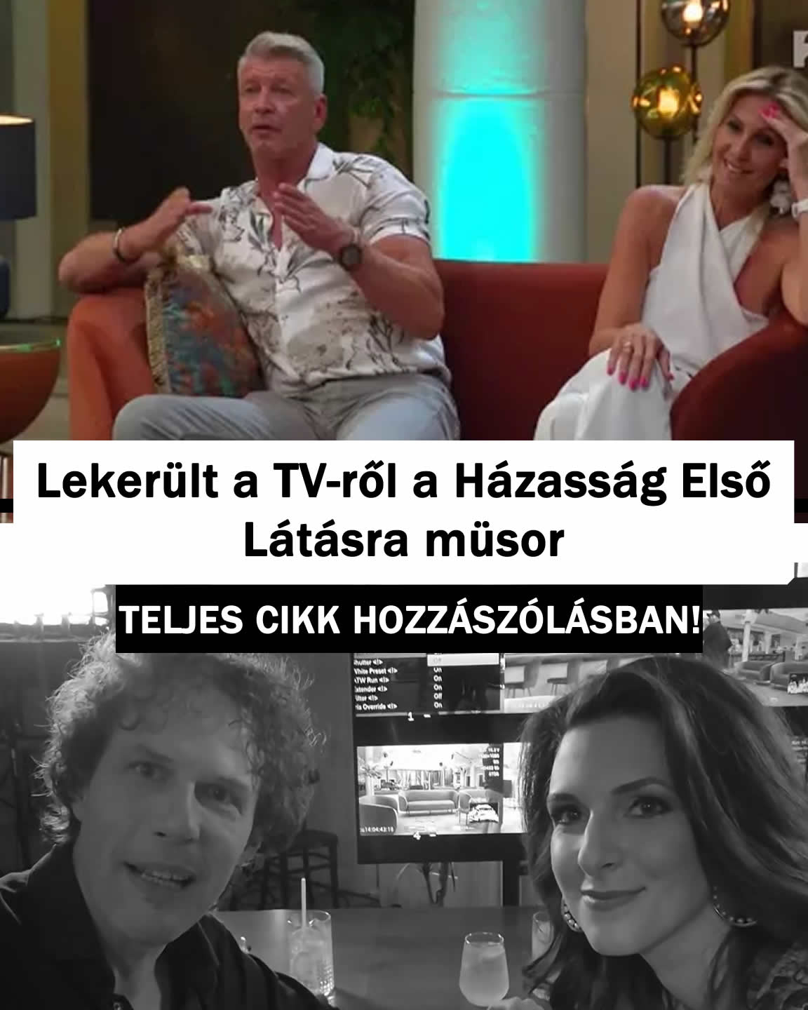 Lekerült a TV-ről a Házasság Első Látásra müsőr