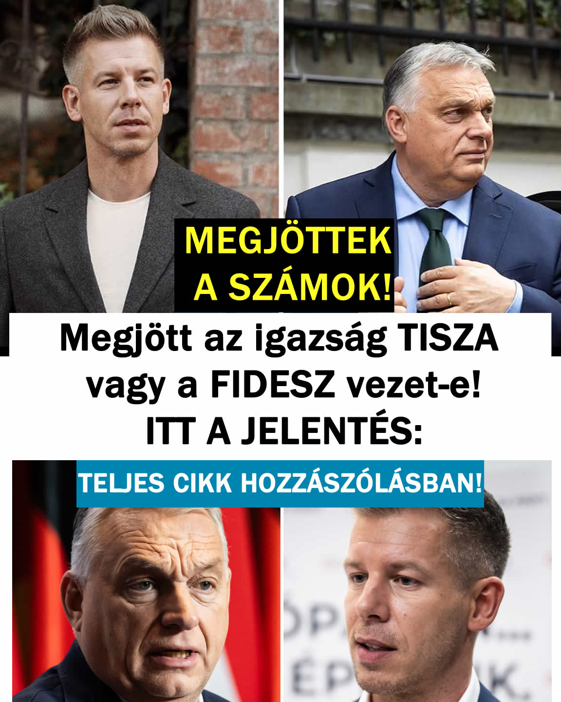 Megjött az igazság TISZA vagy a FIDESZ vezet-e