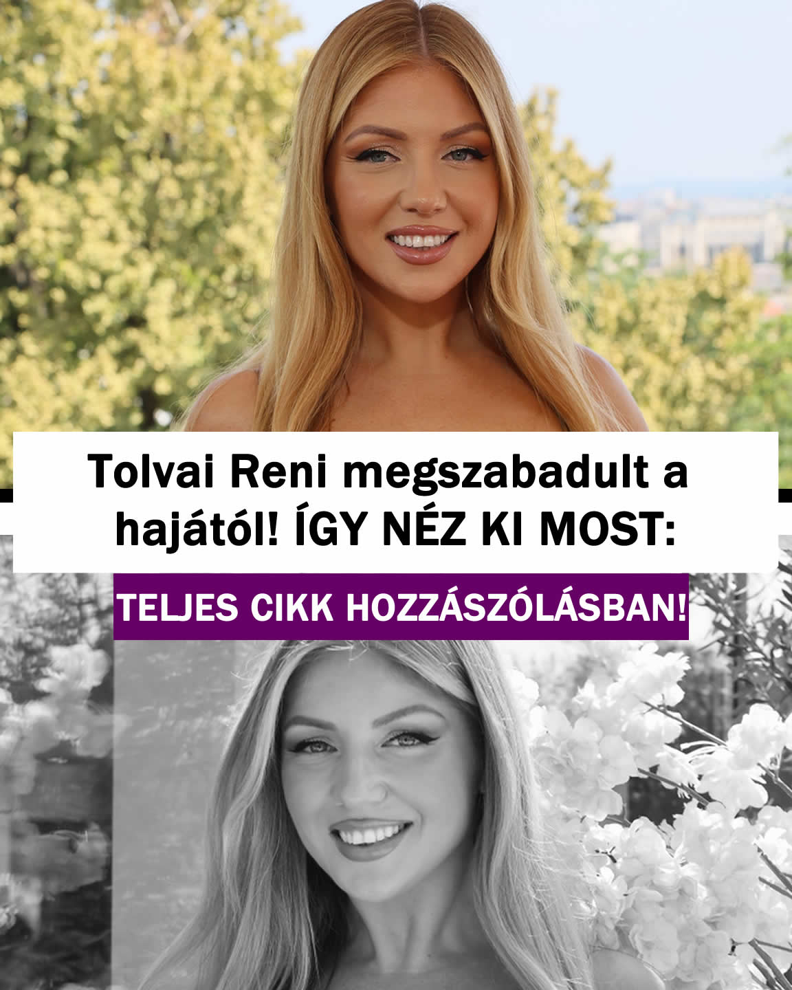 Tolvai Reni megszabadult a hajától!