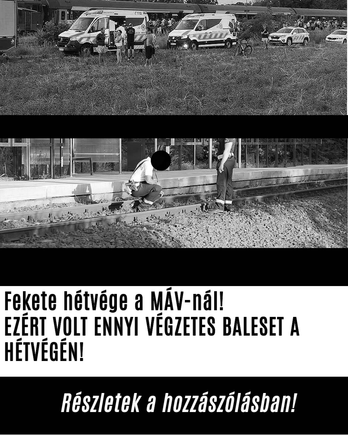 Fekete hétvége a MÁV-nál!