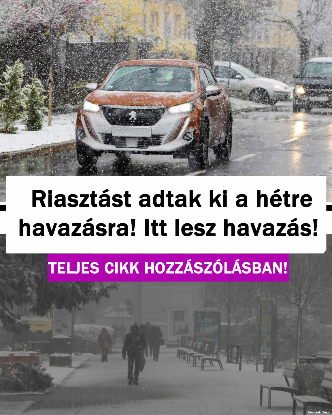 Riasztást adtak havazásra! Itt lesz havazás!