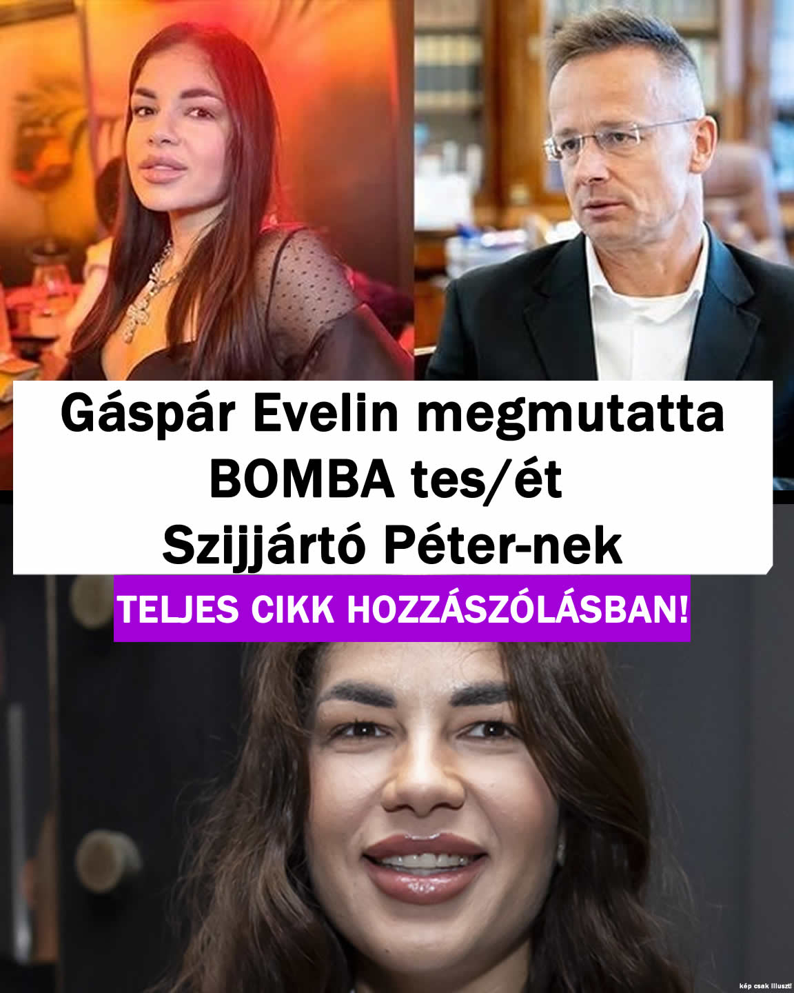 Gáspár Evelin megmutatta tes/ét Szijjártó Péternek