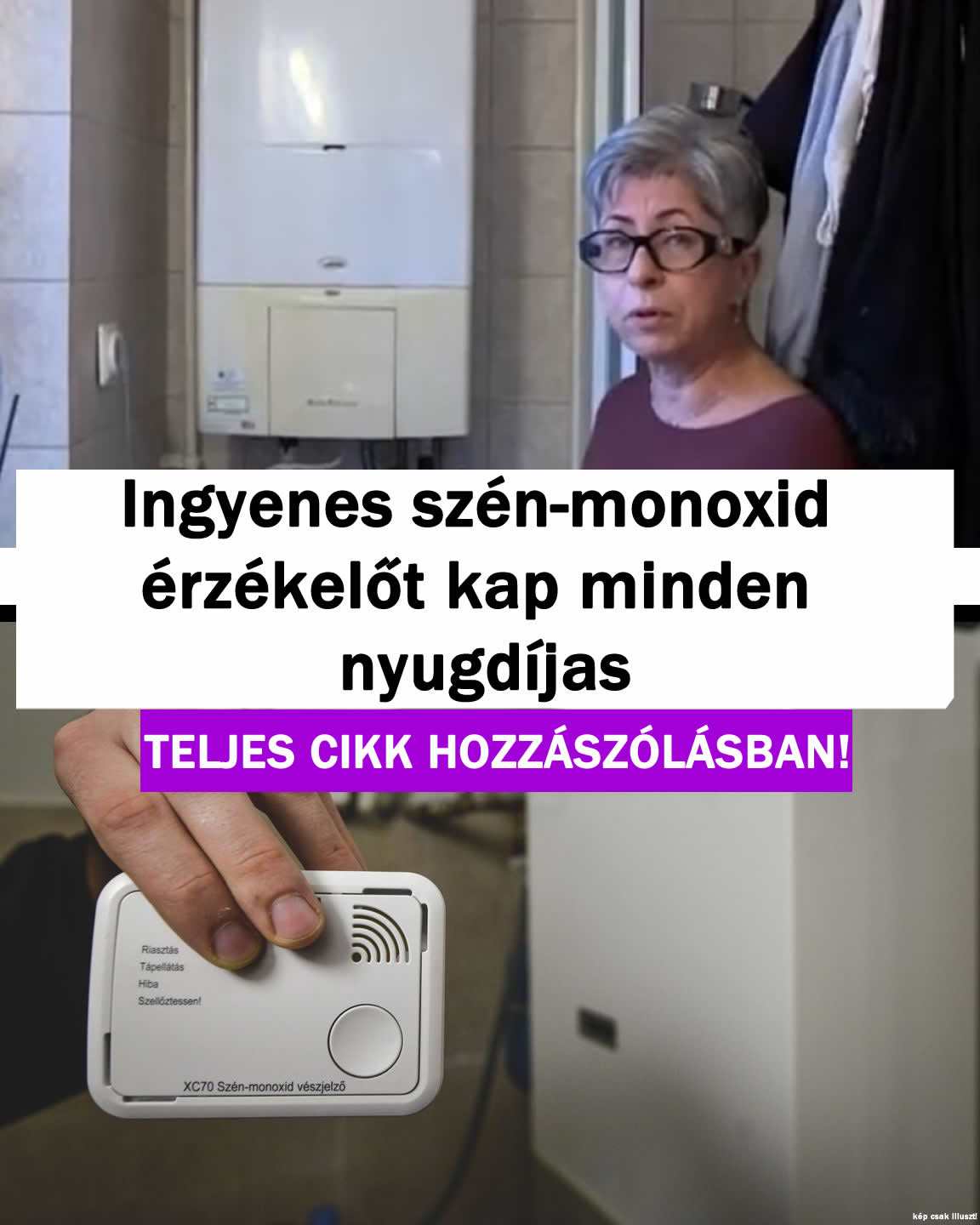 Ingyen CO érzékelőt kapnak a nyugdíjasok!