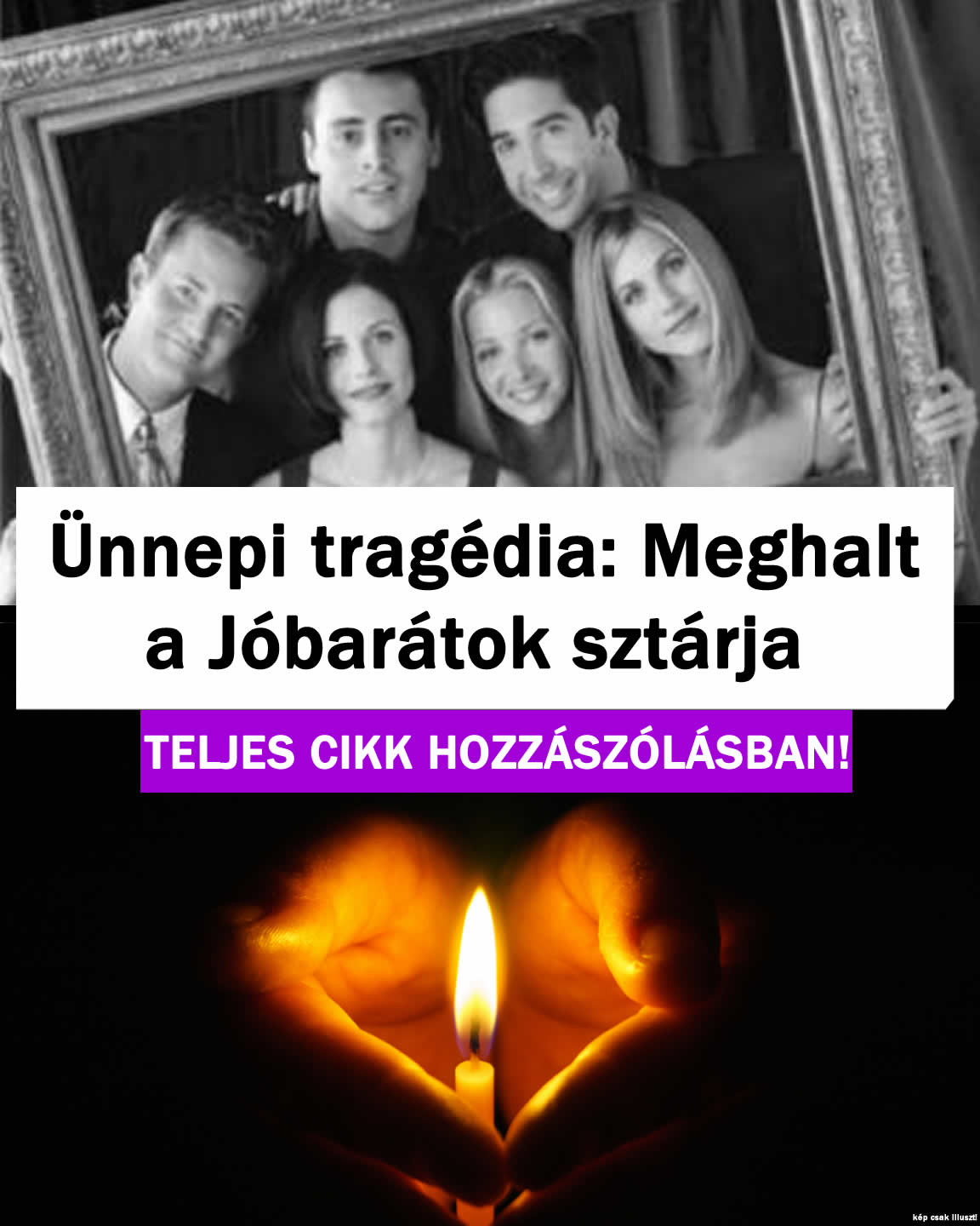 Ünnepi tragédia! Meghalt a Jóbarátok sztárja