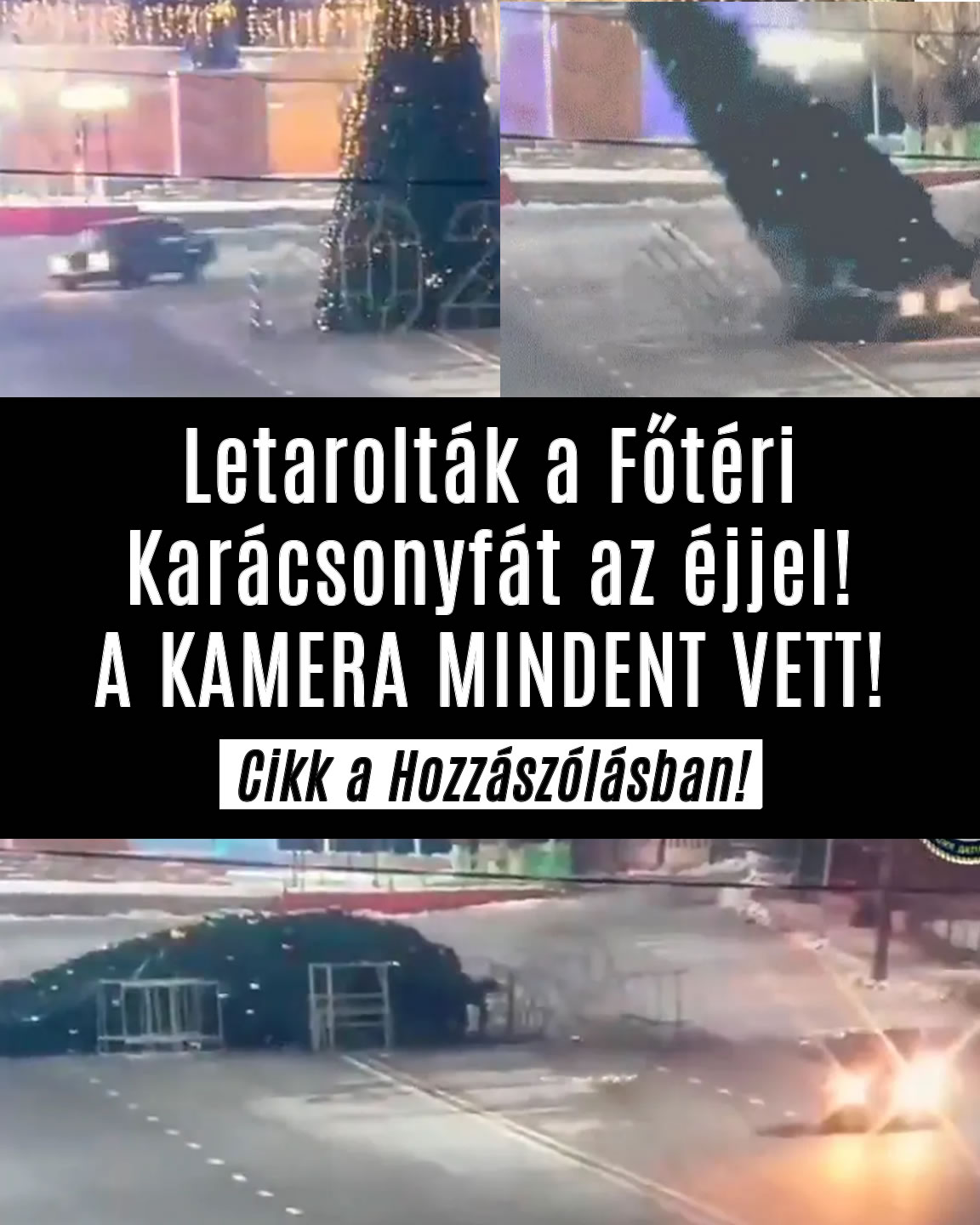 Letarolták a Főtéri karácsonyfát!