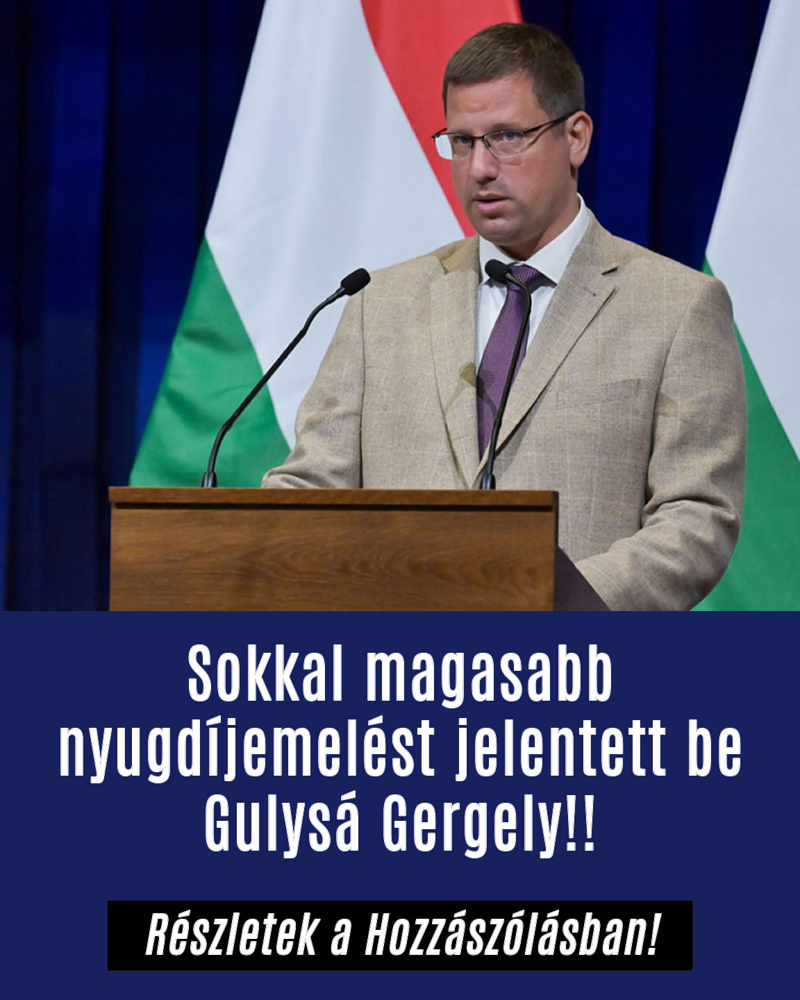 Sokkal magasabb nyugdíjemelést jelentettek be!