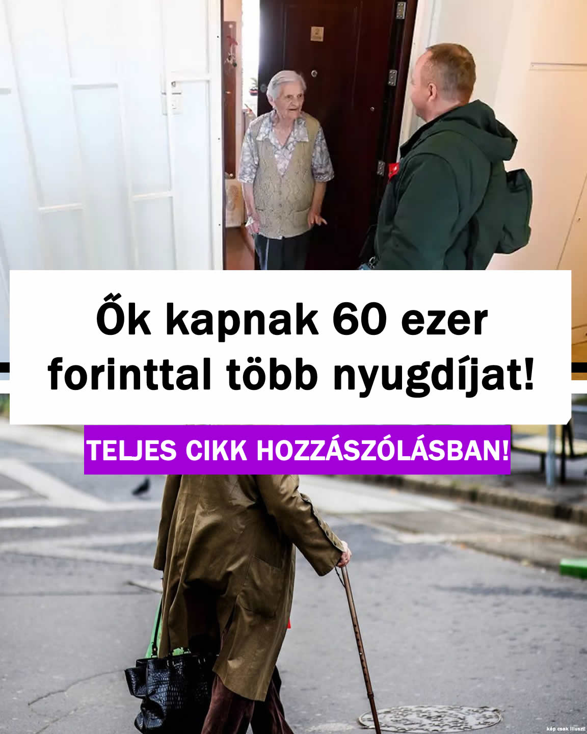 Ők kapnak 60 ezer forinttal több nyugdíjat!