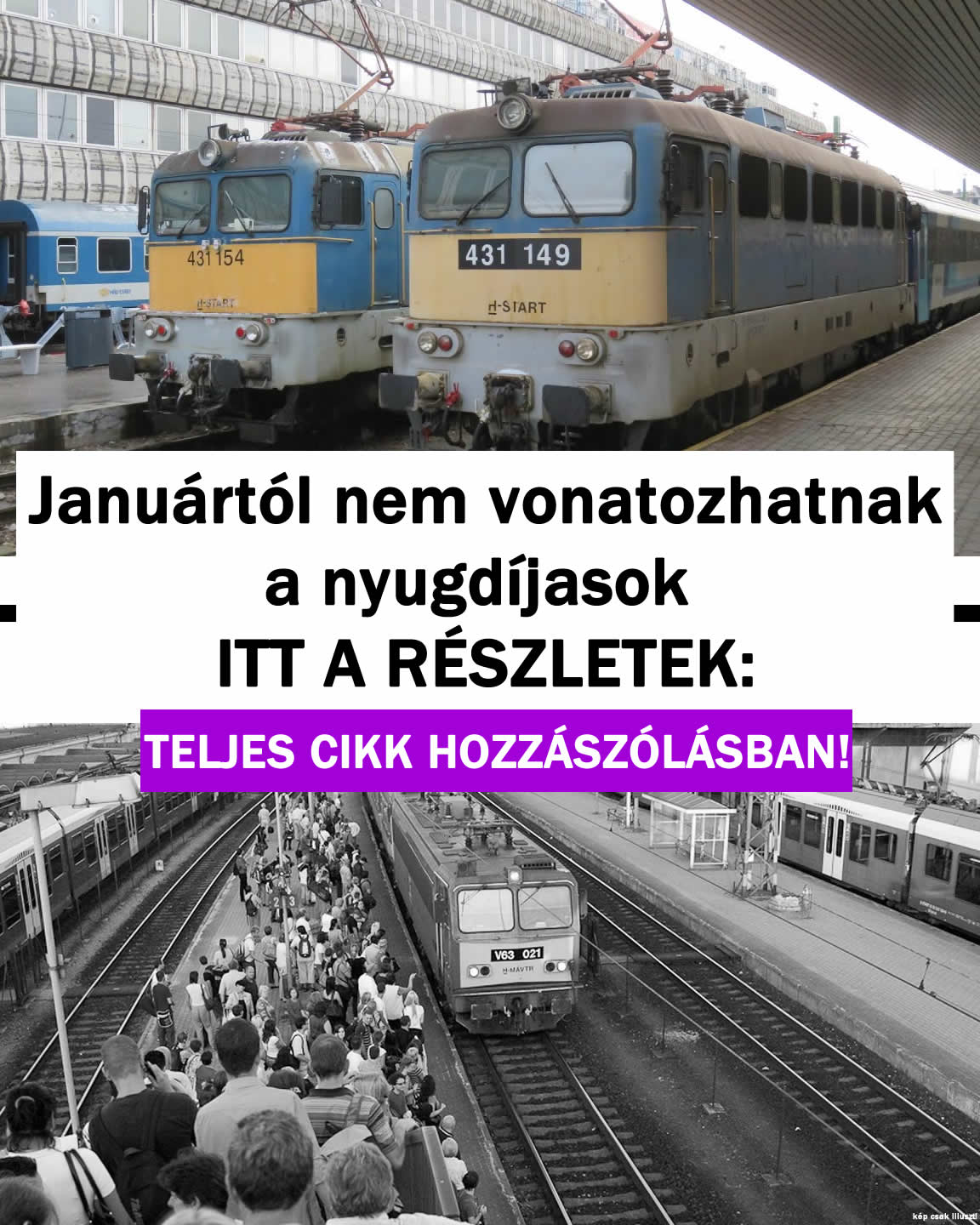 Januártól nem vonatozhatnak a nyugdíjasok