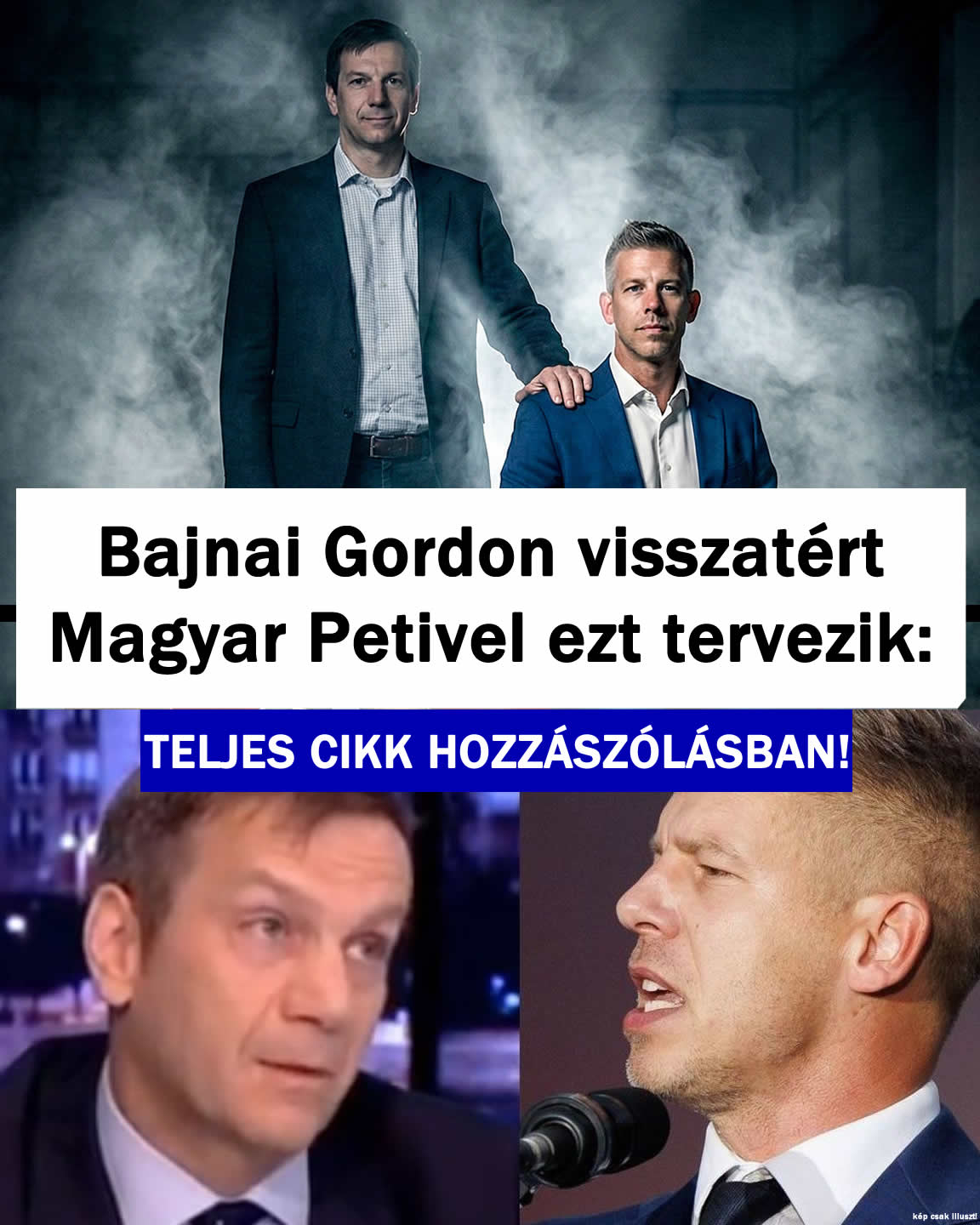 Bajnai Gordon visszatért TISZÁVAL ezt tervezik: