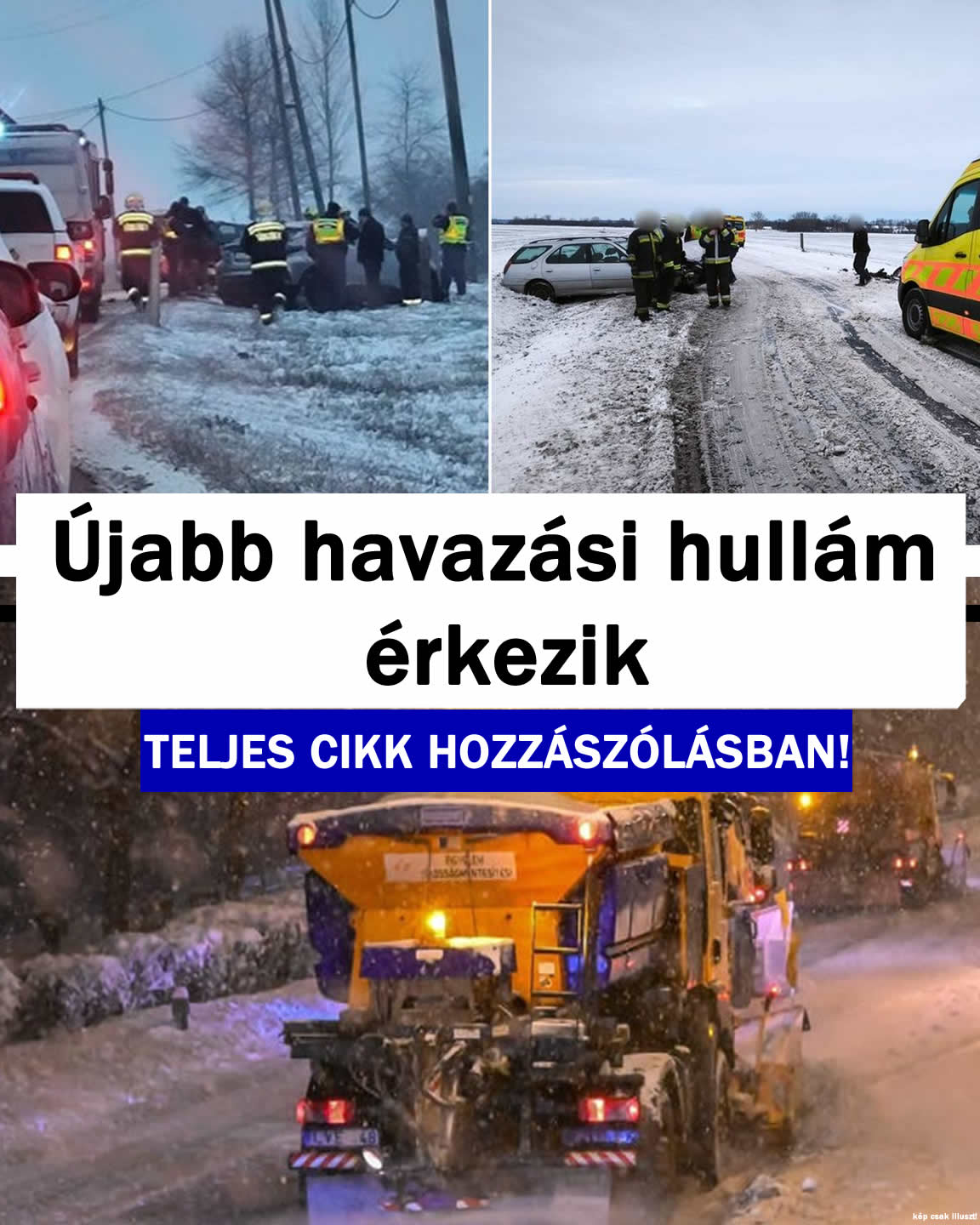 Újabb havazási hullám érkezik ERRE KÉSZÜLJ: