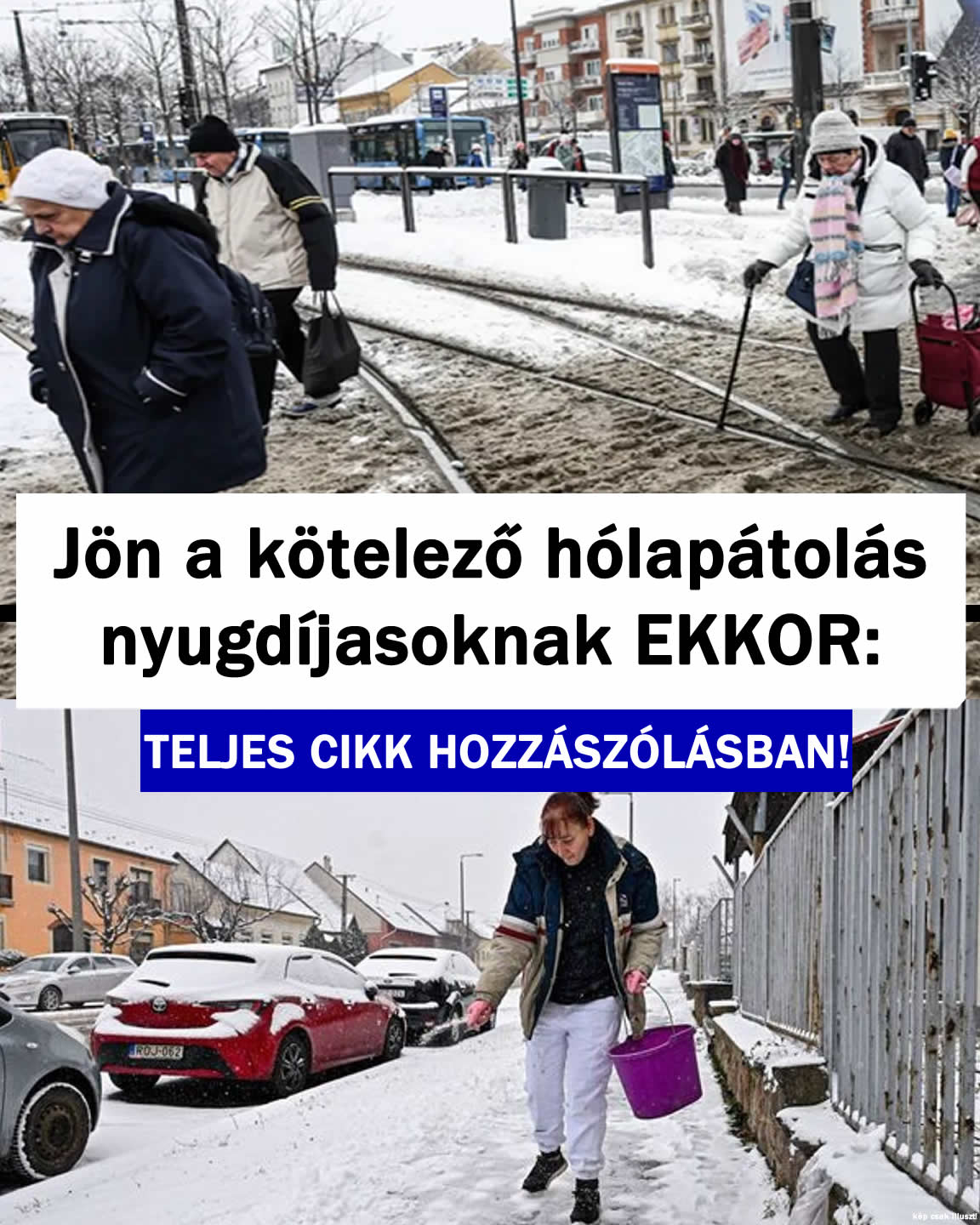 Jön a kötelező hólapátolás nyugdíjasoknak EKKOR: