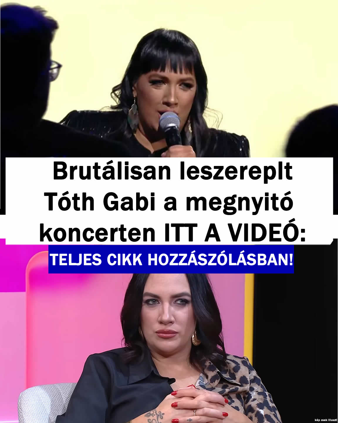 Brutálisan leszerepelt Tóth Gabi a megnyitón