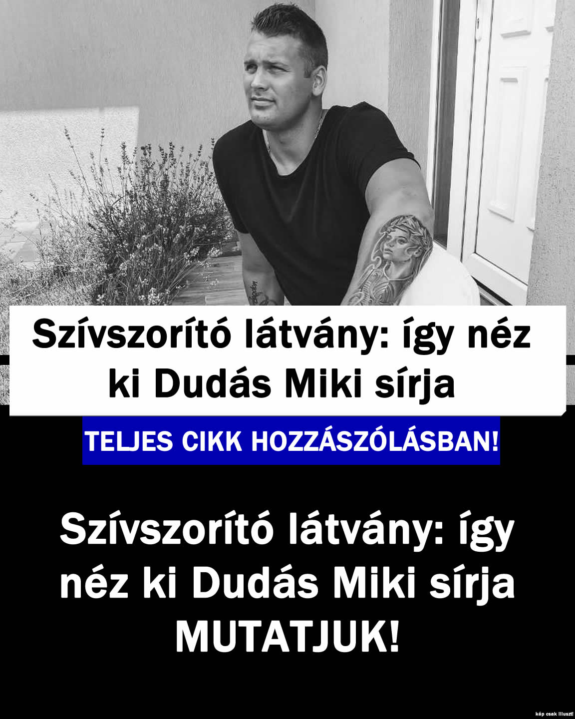 Szívszorító látvány: így néz ki Dudás Miki sírja