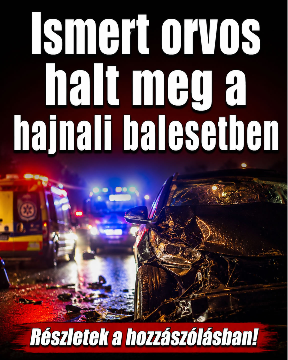 Ismert orvos halt meg a hajnali balesetben