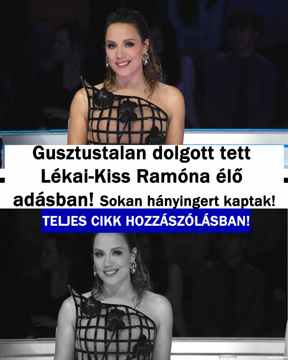 Gusztustalan dolgot tett Lékai-Kiss Ramóna élő adásban!