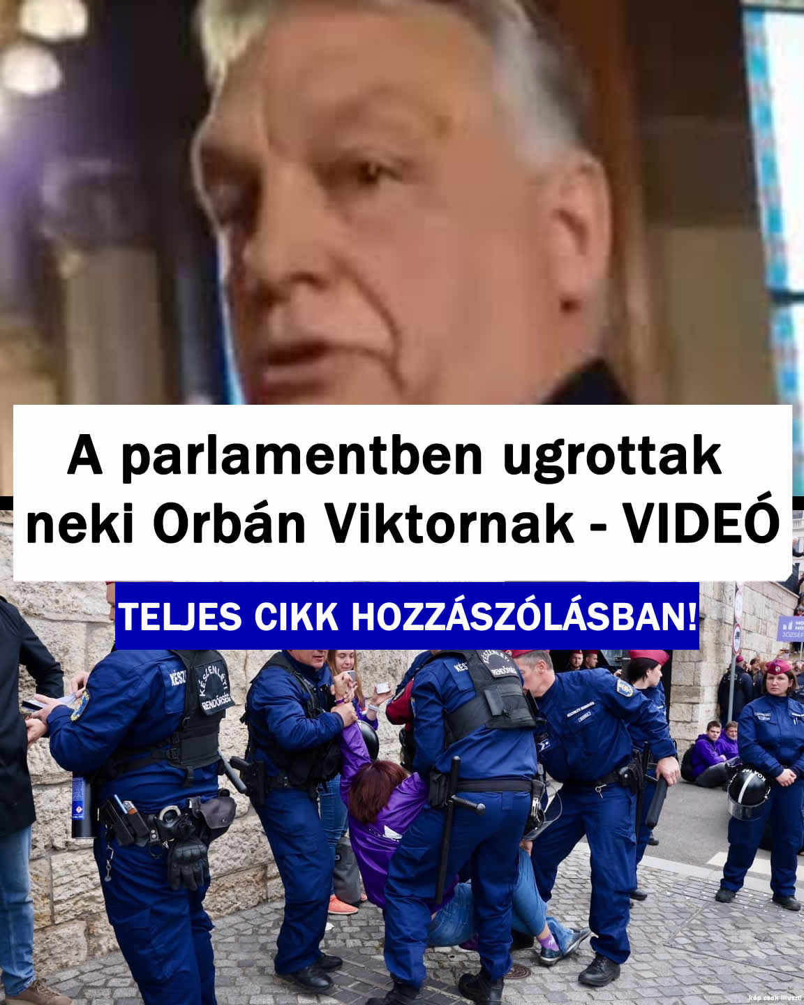 A parlamentben ugrottak neki Orbán Viktornak