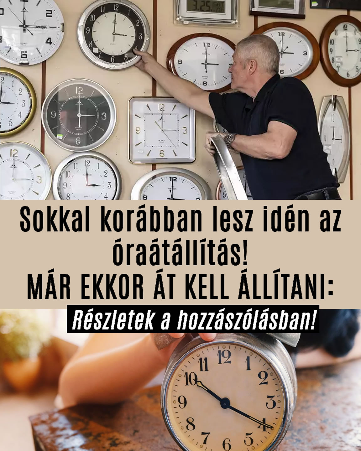 Sokkal korábban lesz idén az óraátállítás!