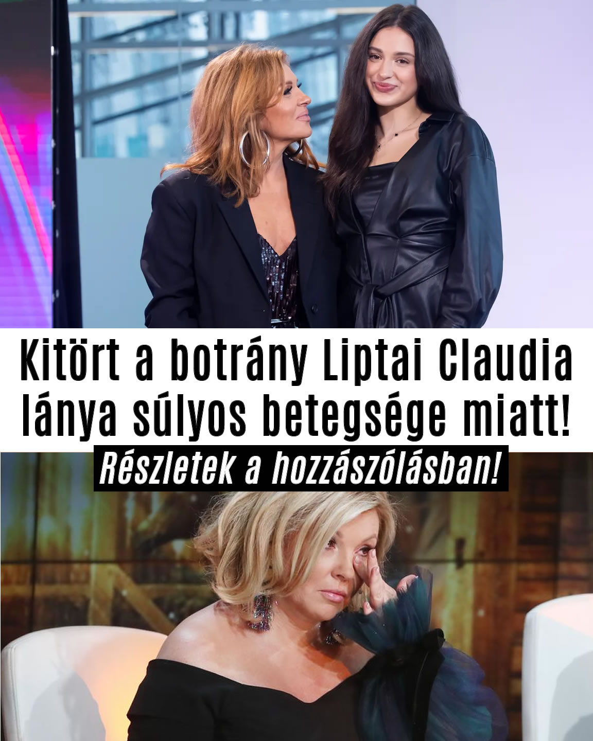 Kitört a botrány Liptai Claudia lánya betegsége miatt!