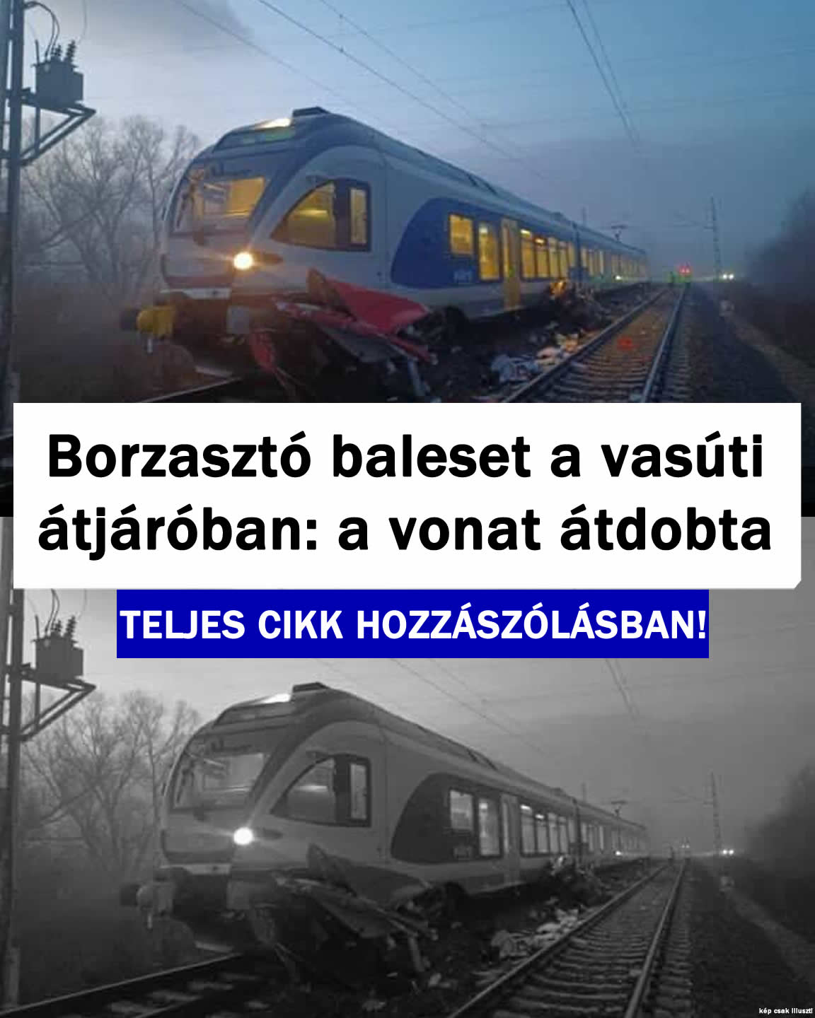 Borzasztó baleset a vasúti átjáróban