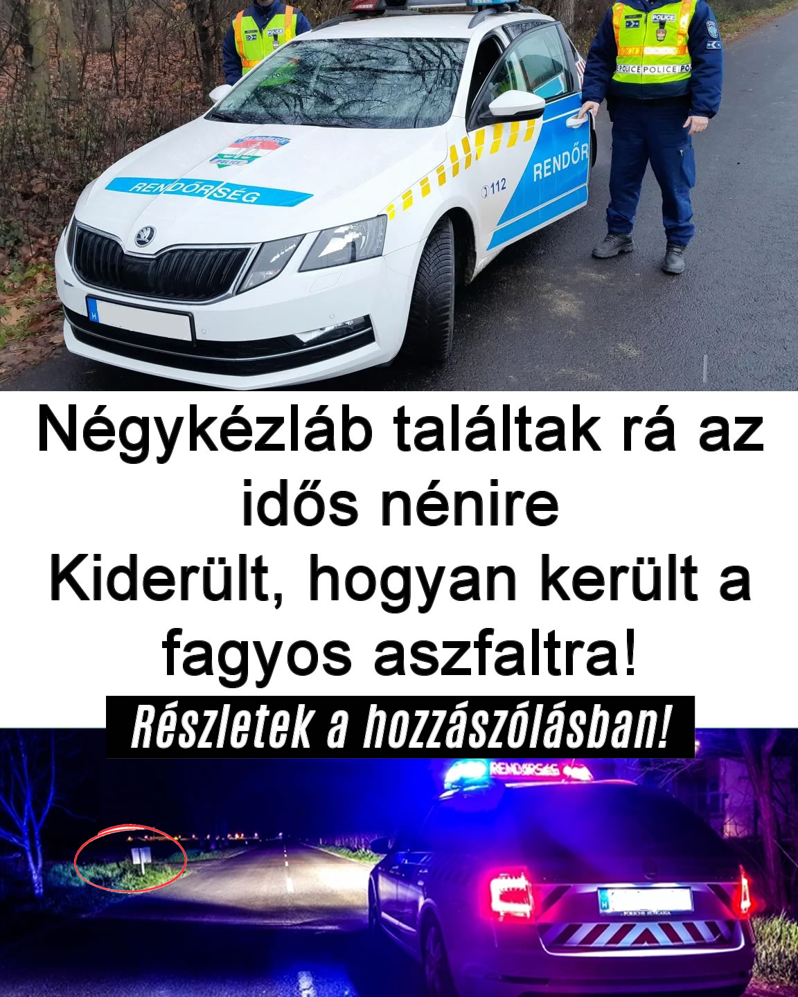 Négykézláb találtak rá az idős nénire