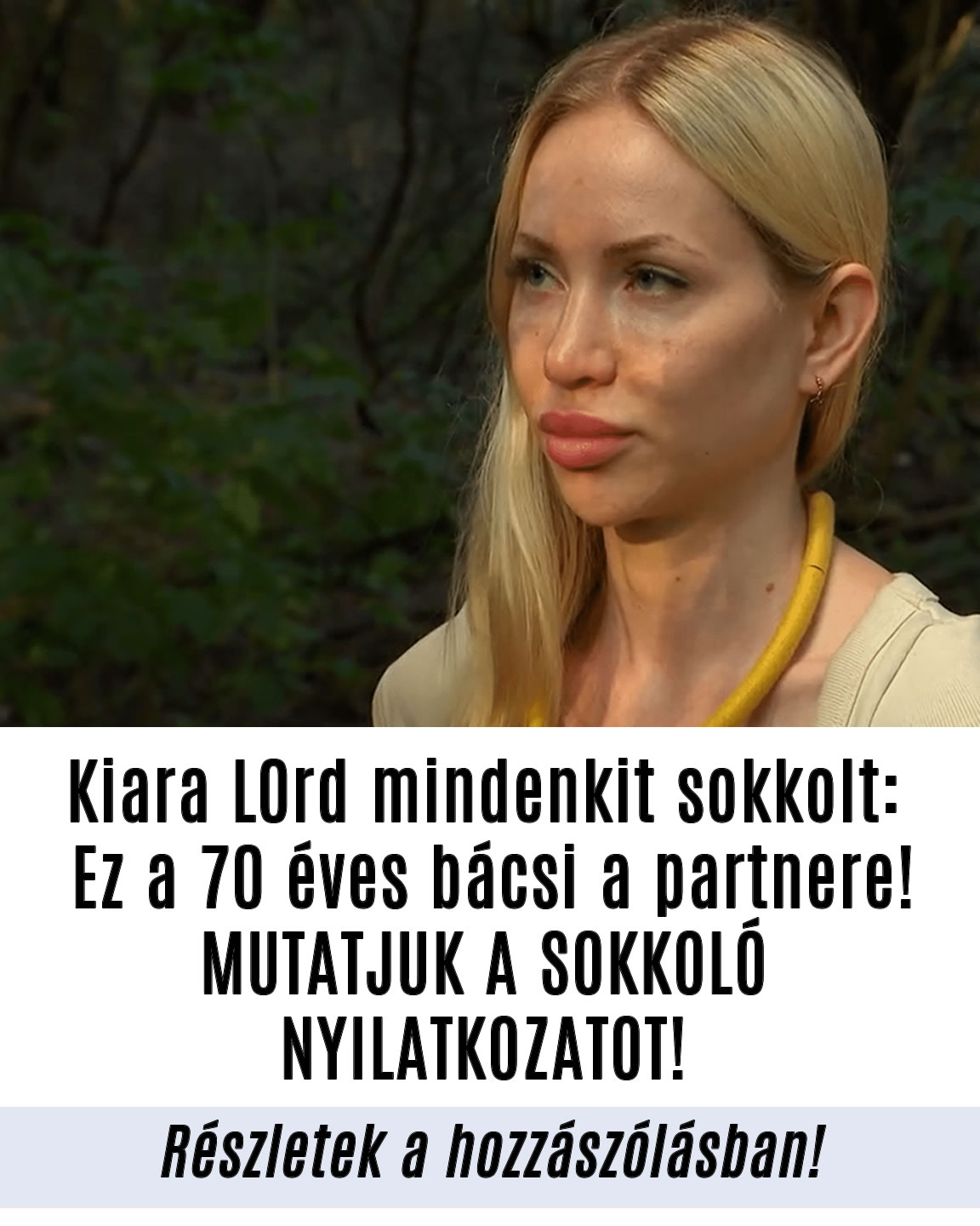 Kiara kitálalt: Ez a 70 éves bácsi a partnere!