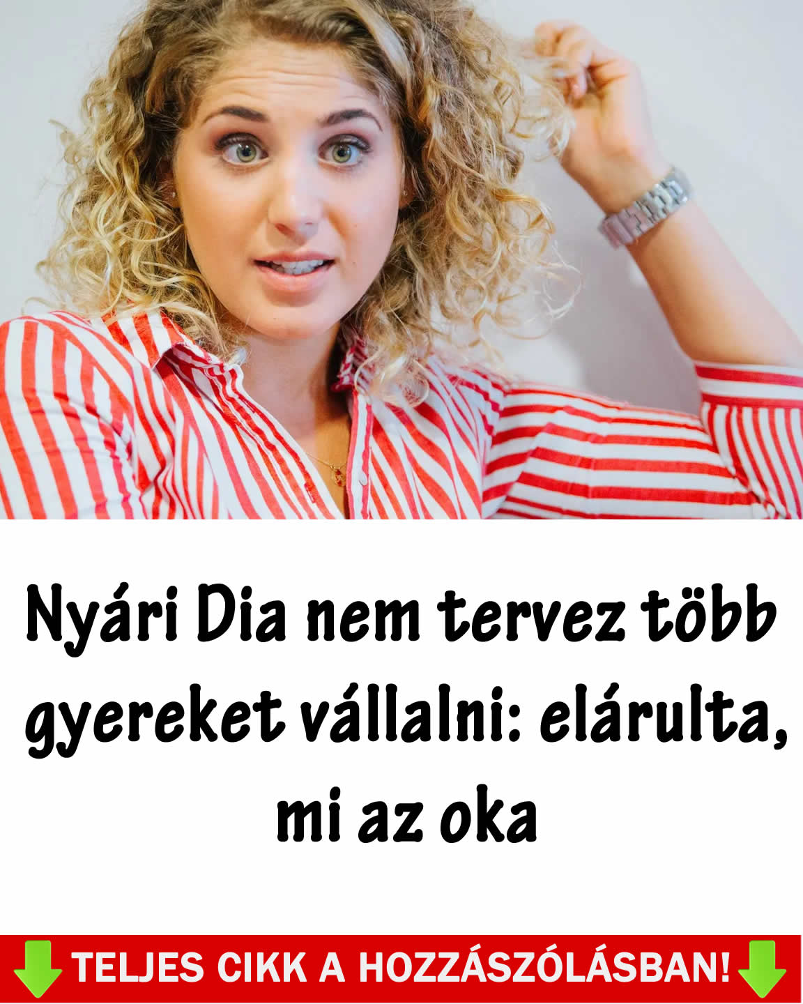 Nyári Dia nem tervez több gyereket vállalni: elárulta, mi az oka