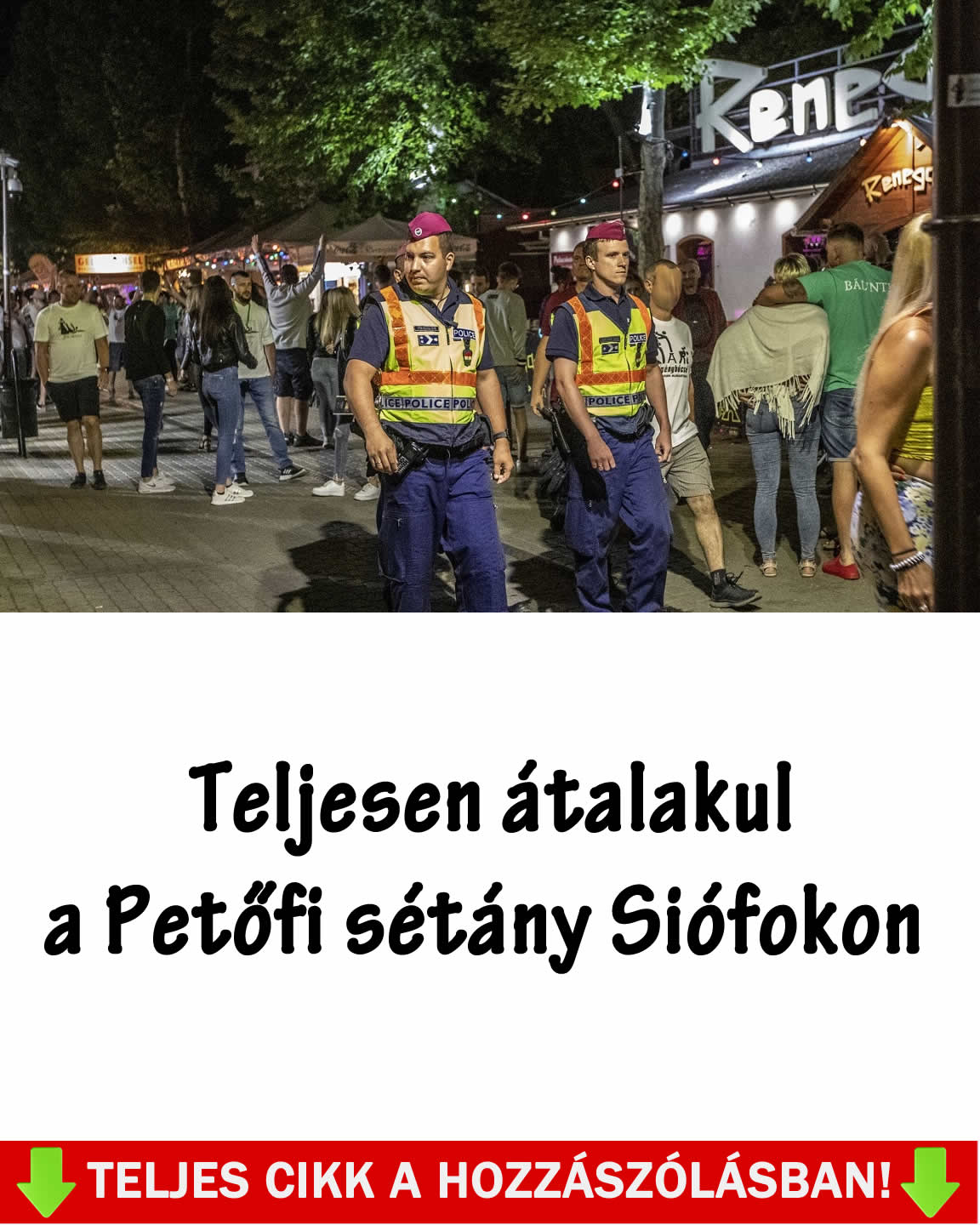 Teljesen átalakul a Petőfi sétány Siófokon