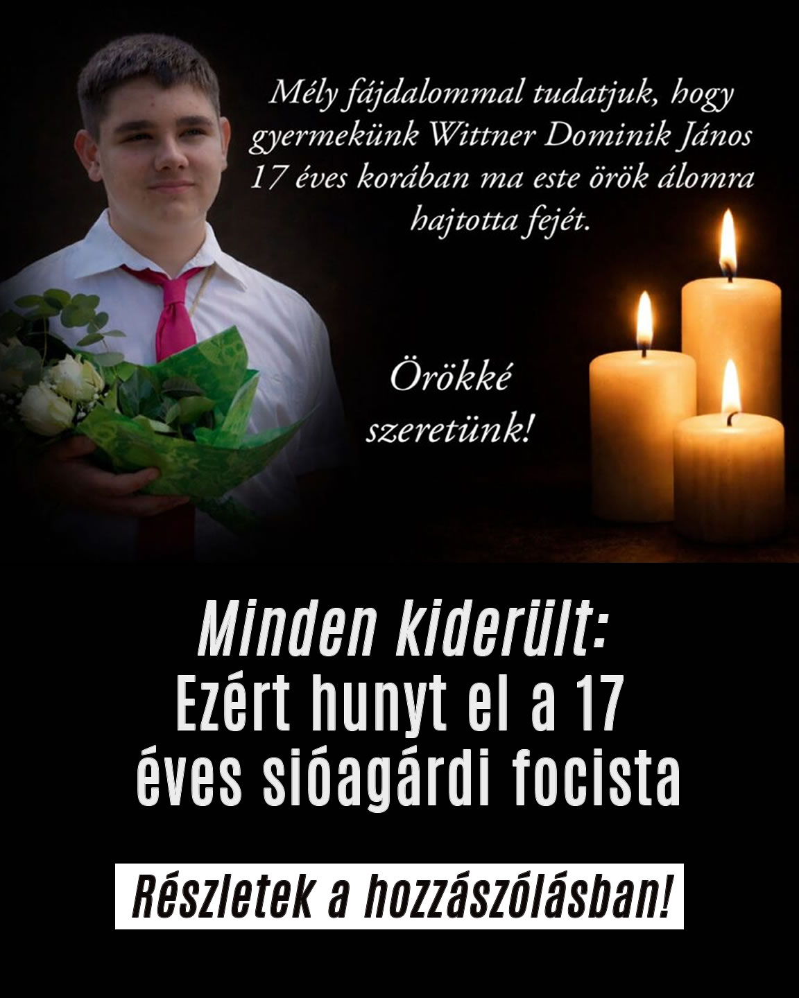 Ezért hunyt el a 17 éves sióagárdi focista