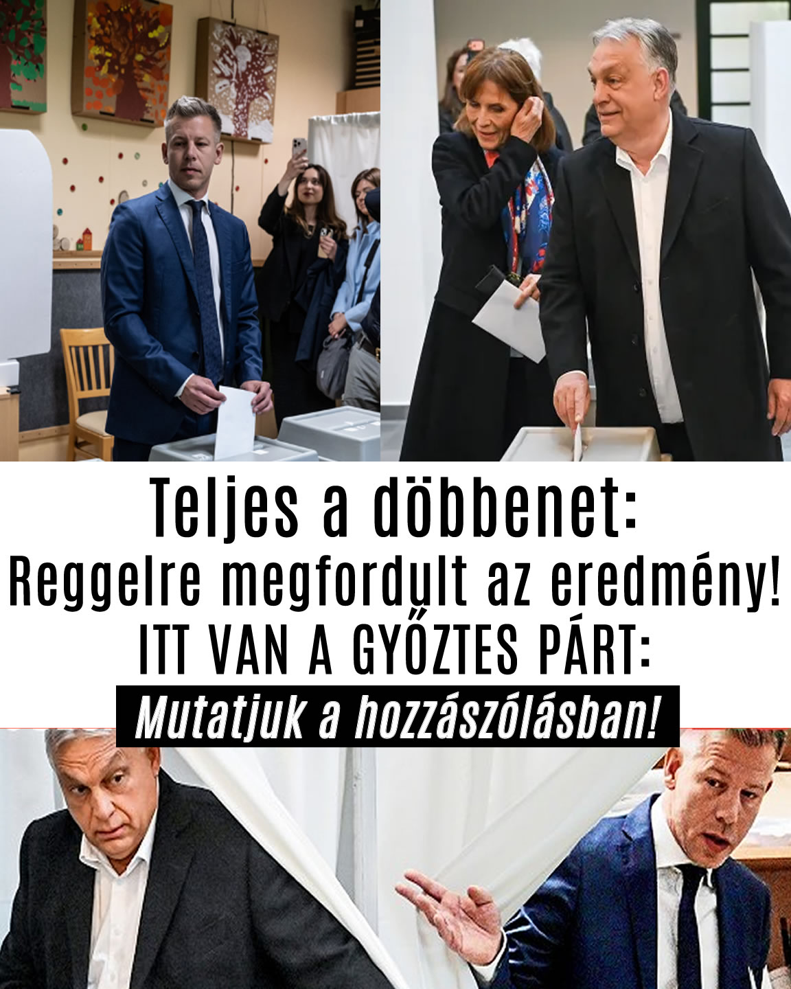 Reggelre megfordult az eredmény!