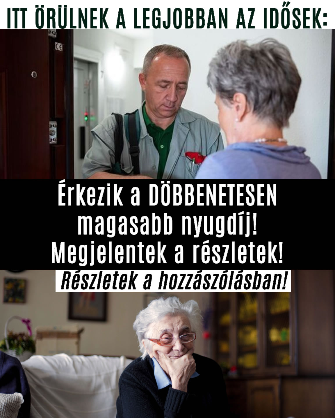 Itt már újra érkezik a sokkal magasabb nyugdíj!